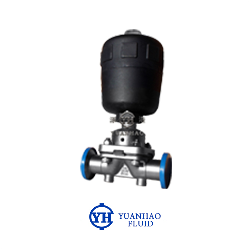 Sanitary pneumatic diaphragm valve