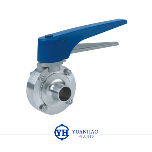 Duckbill handle welded butterfly valve