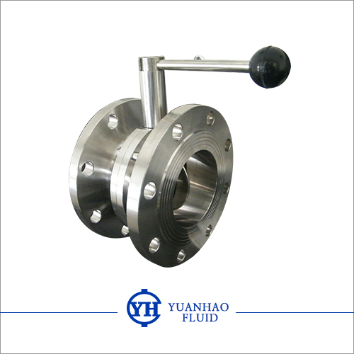 Sanitary flange butterfly valve