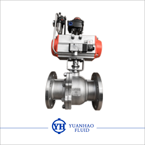 Pneumatic flanged ball valve