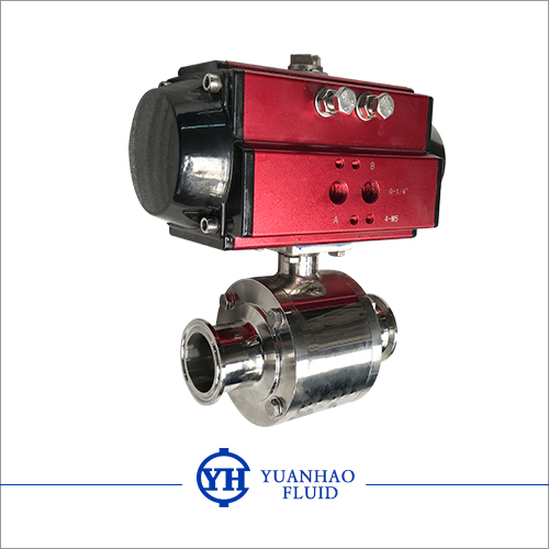 衛(wèi)生級(jí)氣動(dòng)全包球閥 Sanitary seat PTFE ball valve